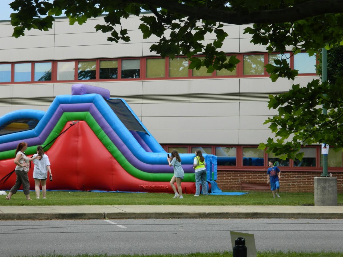 Bouncy obstacle course.