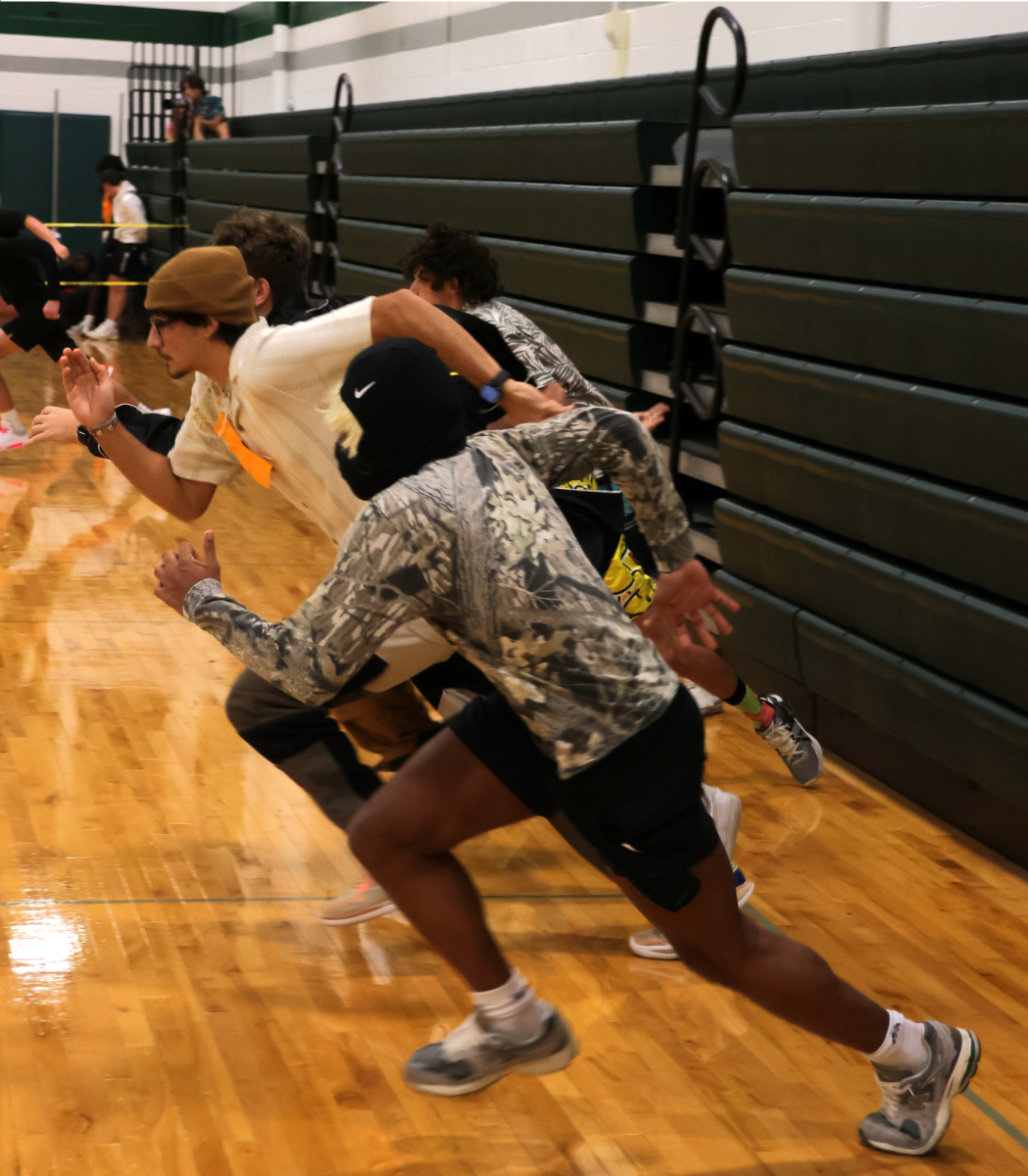 Ready, Set, Go!: Andrew Dib and Anthony Akujobi were off to the race determined to win the dodgeball tournament!