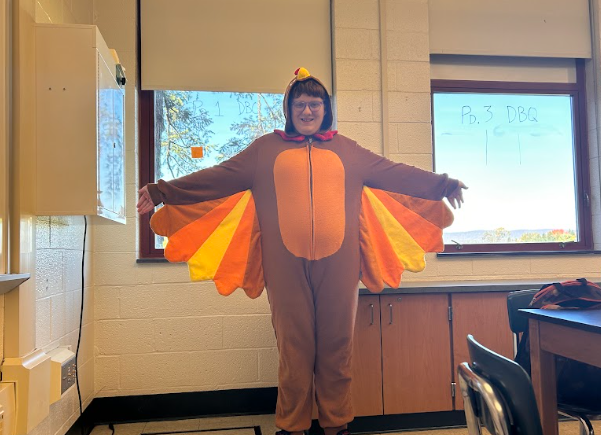 Gobble Gobble!: Many choose Christmas as their favorite holiday, but not Aaden Hartman, who chose to be a turkey for Thanksgiving!